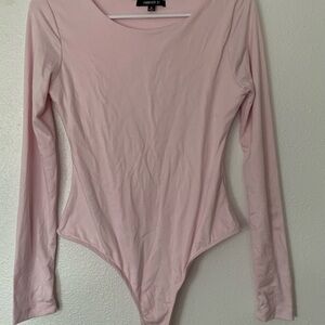 Forever 21 Light Pink Long Sleeve Bodysuit